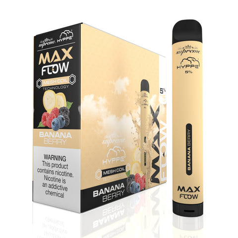 HYPPE MAX FLOW MESH DISPOSABLE - BANANA BERRY - 2000 PUFFS