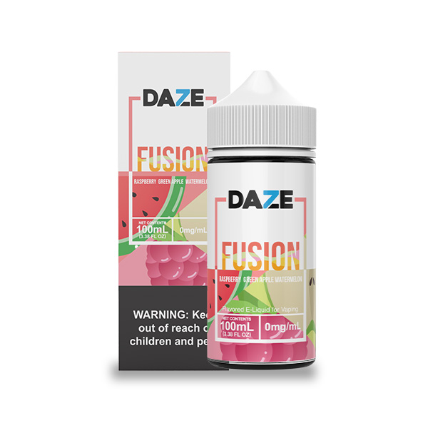 7 DAZE FUSION E-JUICE - RASPBERRY GREEN APPLE WATERMELON - 100ML